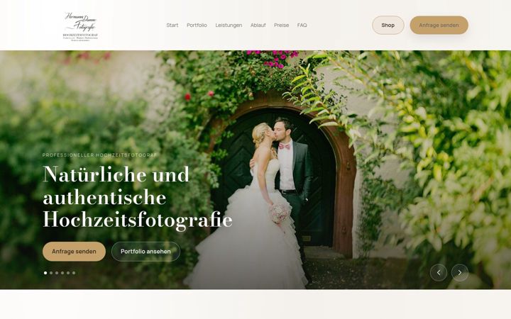 Screenshot of hochzeitsfotograf-pforzheim.com
