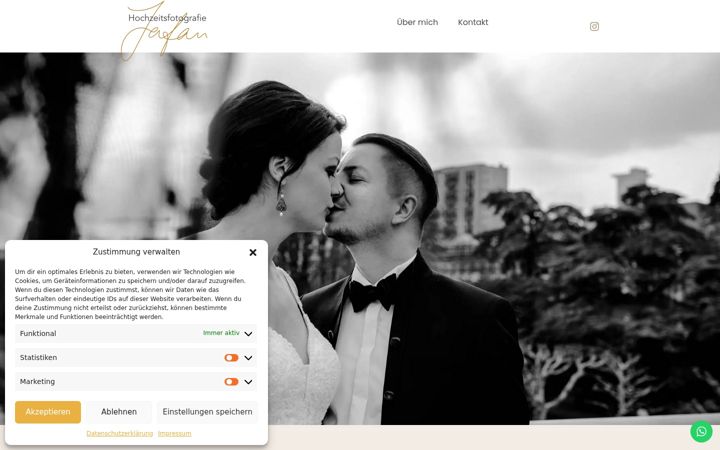 Screenshot of hochzeitsfotografie-jafan.de