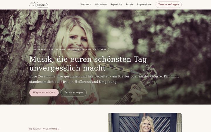 Screenshot of hochzeitsgesang-stephanie.de