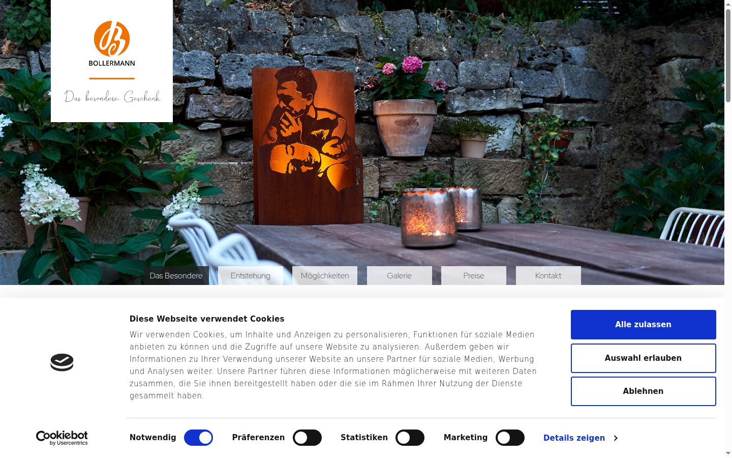 Captura de pantalla del banner de consentimiento mostrado antes de cualquier interacción