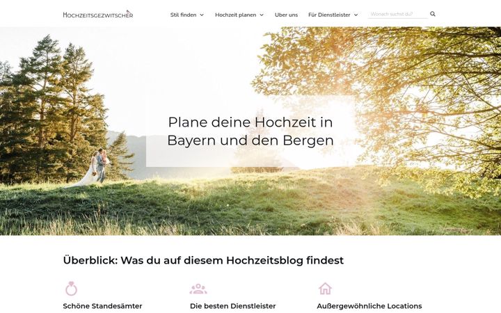 Screenshot of hochzeitsgezwitscher.de