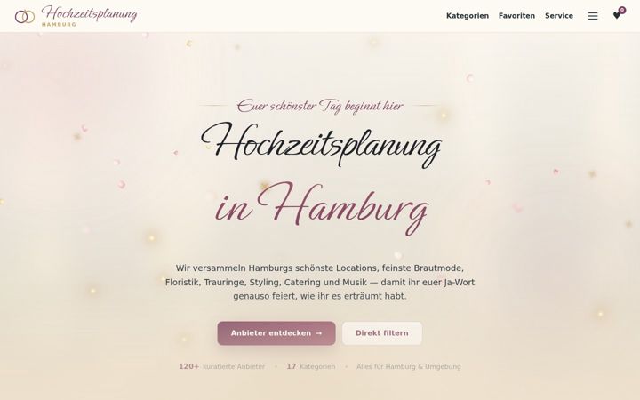 Screenshot of hochzeitsplanung-hamburg.de