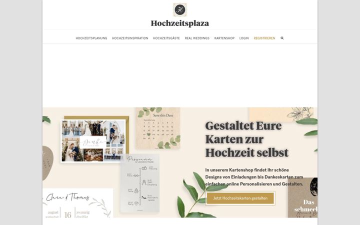 Screenshot of hochzeitsplaza.de