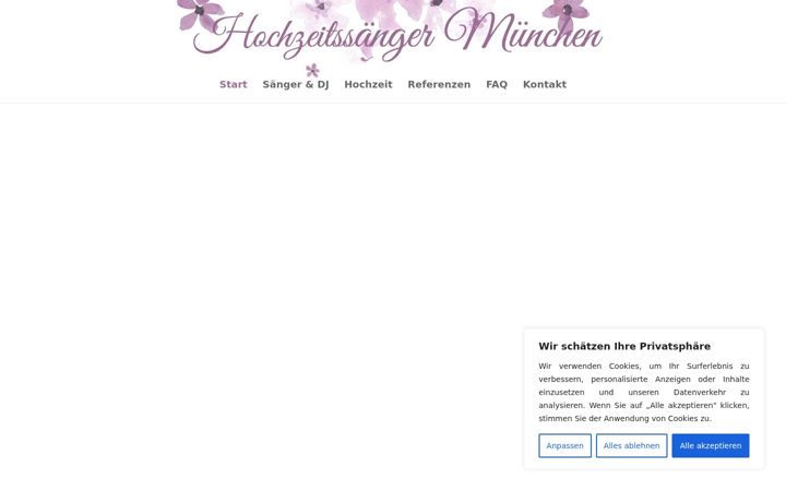 Screenshot of hochzeitssaenger-muenchen.com