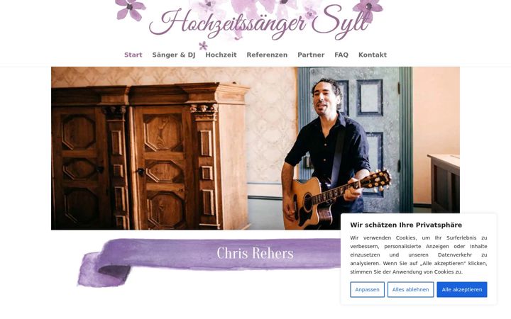 Screenshot of hochzeitssaenger-sylt.de