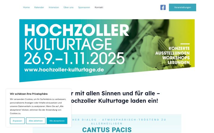 Screenshot of hochzoller-kulturtage.de