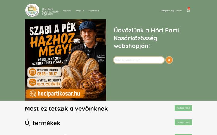 Screenshot of hocipartikosar.hu