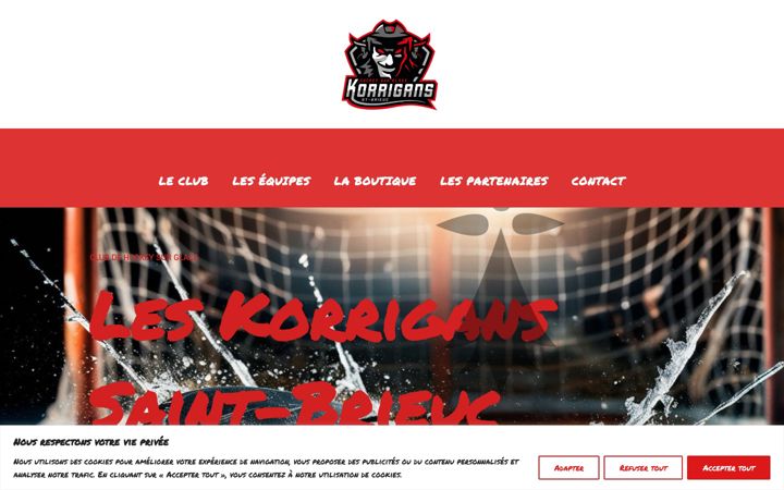 Screenshot of hockey-korrigans.fr