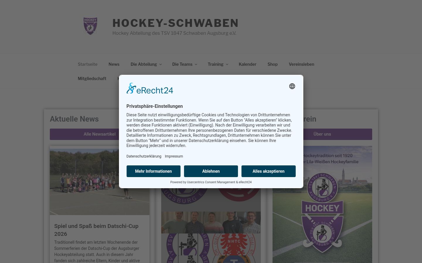 Screenshot of the consent banner shown before any interaction