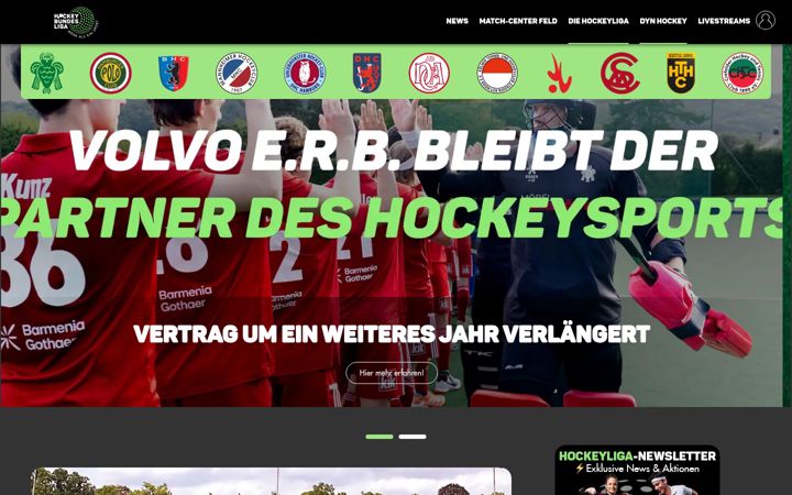 Screenshot of hockeybundesliga.de