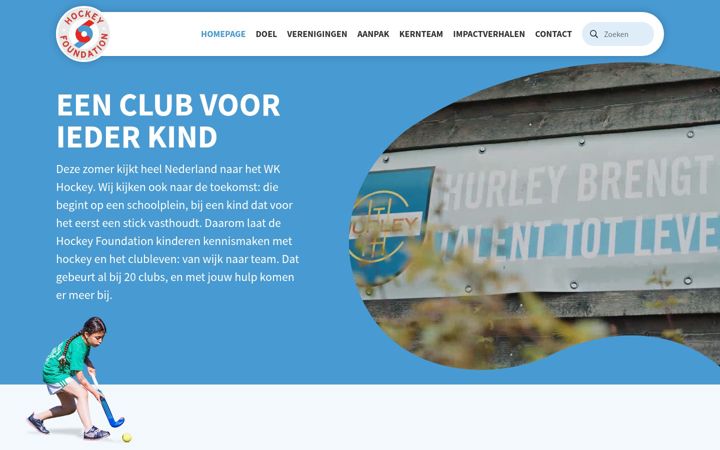 Screenshot of hockeyfoundation.nl