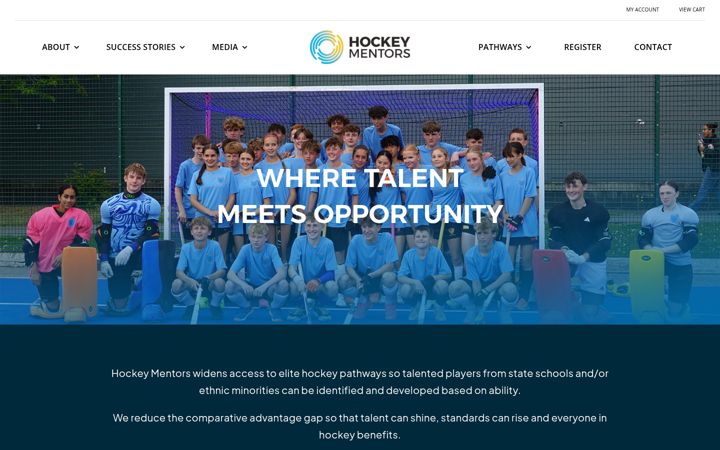 Screenshot of hockeymentors.org