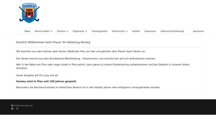 Screenshot of hockeyplau.de