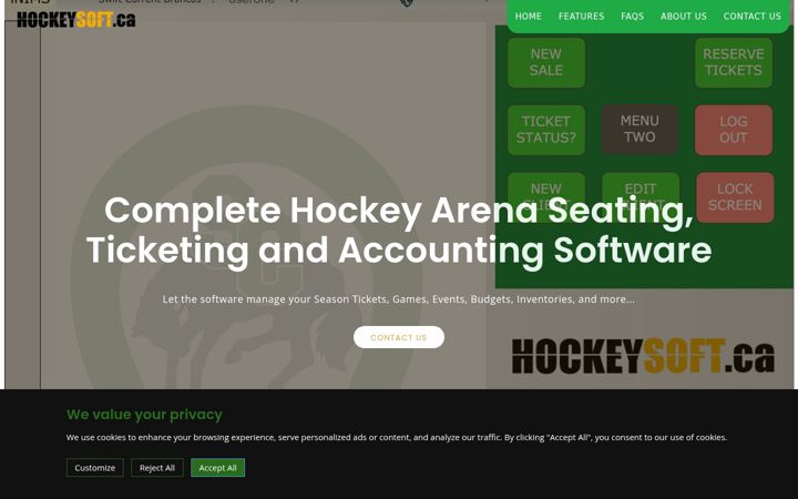 Screenshot of hockeysoft.ca