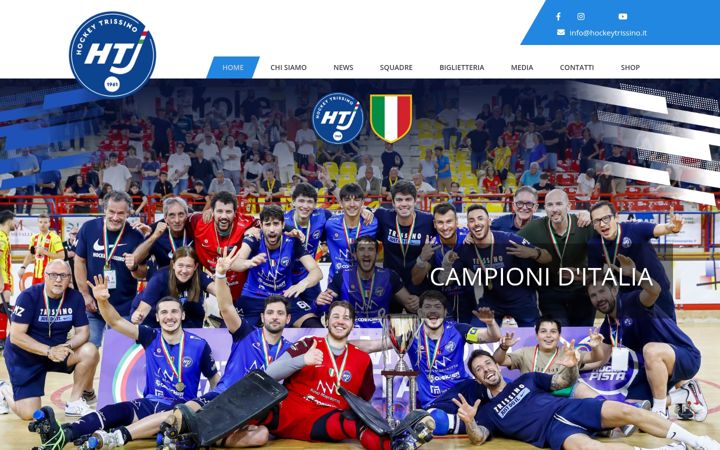 Screenshot of hockeytrissino.it
