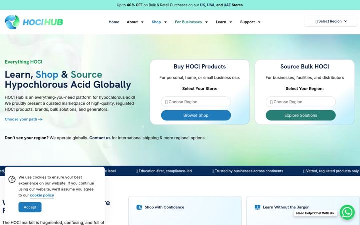 Screenshot of hoclhub.com
