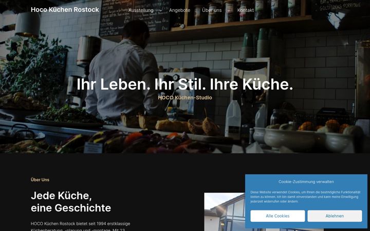 Screenshot of hoco-kuechen-rostock.de