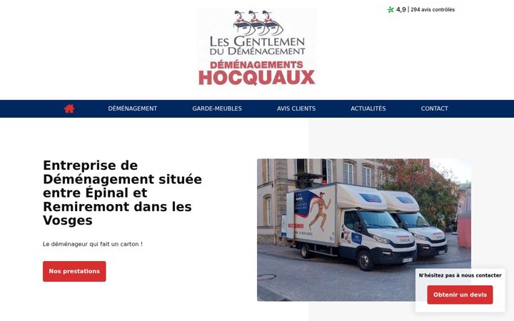 Screenshot of hocquaux-demenagements.com