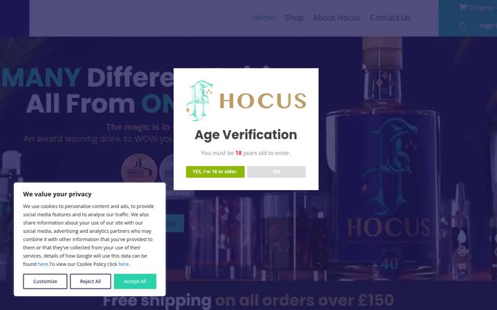 Screenshot of hocus.uk