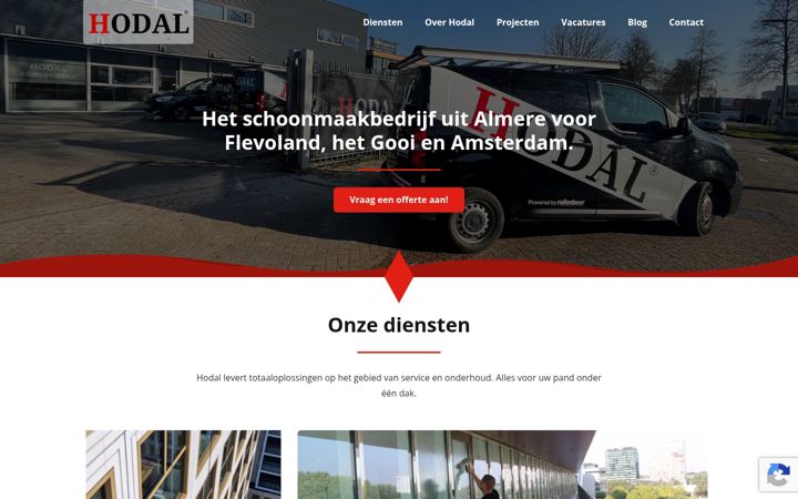 Screenshot of hodal.nl