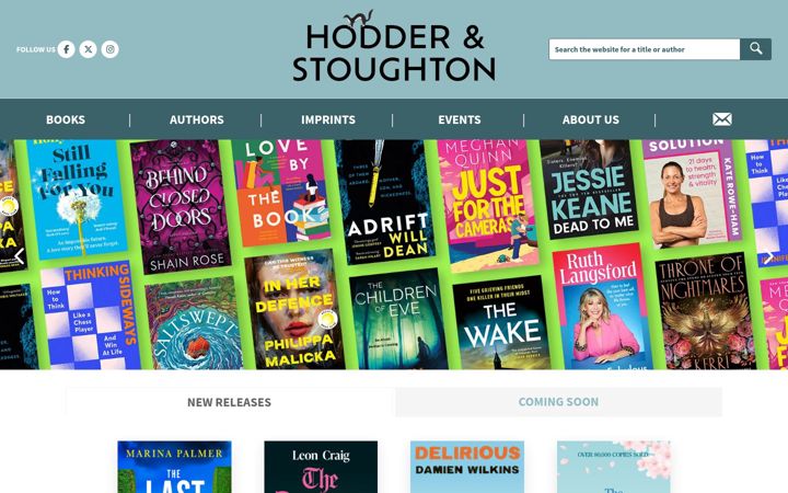 Screenshot of hodder.co.uk