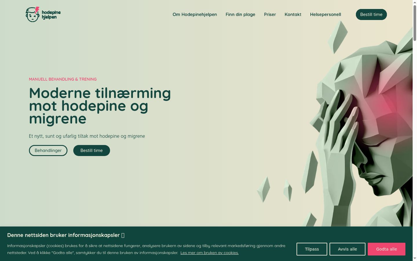 Screenshot van de toestemmingsbanner zoals getoond vóór enige interactie