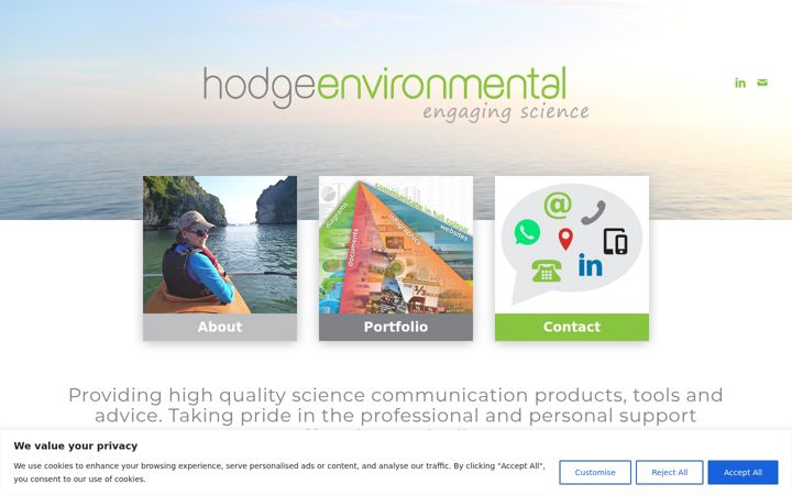 Screenshot of hodgeenvironmental.com.au