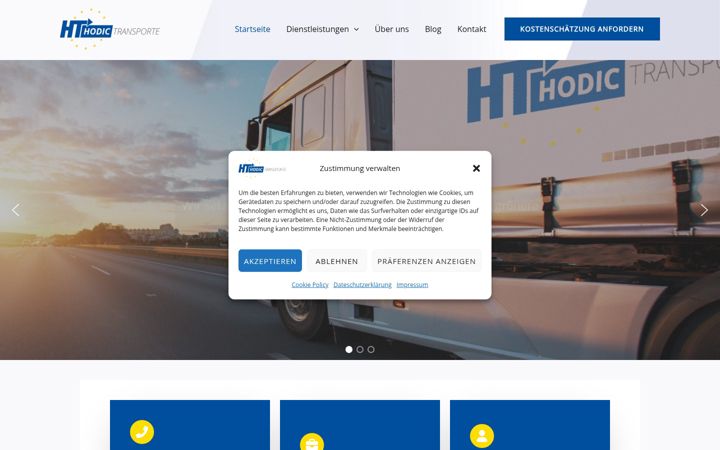Screenshot of hodic-transporte.de
