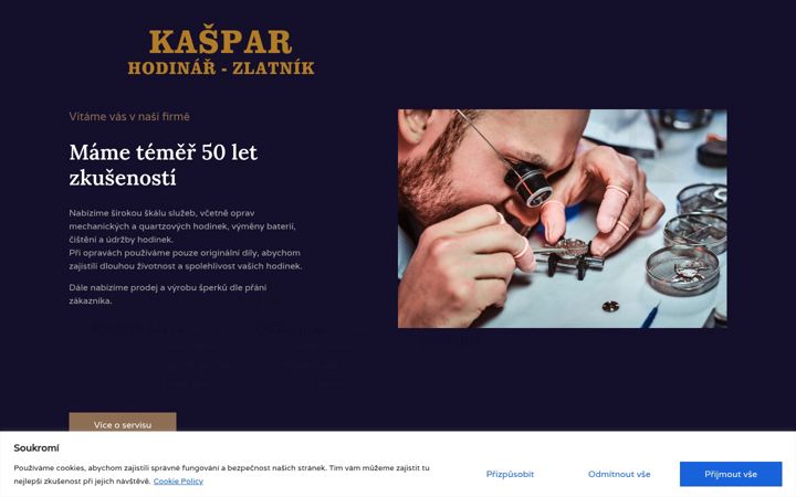 Screenshot of hodinky-kaspar.cz