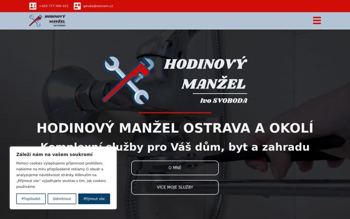 Screenshot of hodinovymanzelostrava.eu