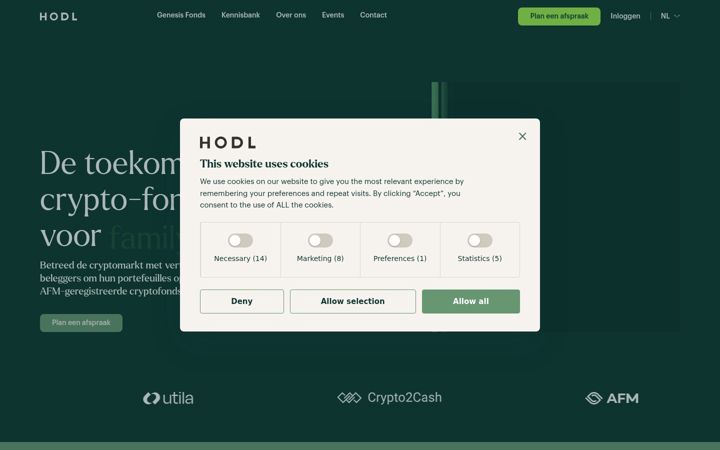 Screenshot of hodl.nl