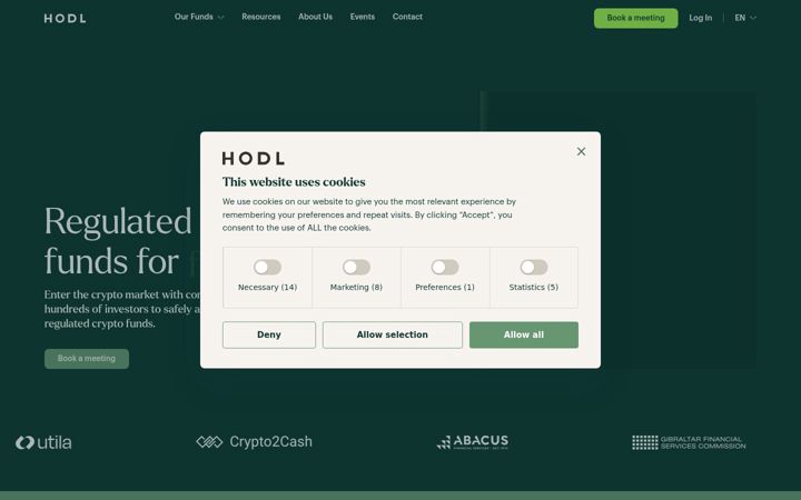 Screenshot of hodlgroup.com