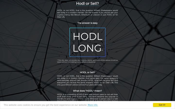 Screenshot of hodllong.com