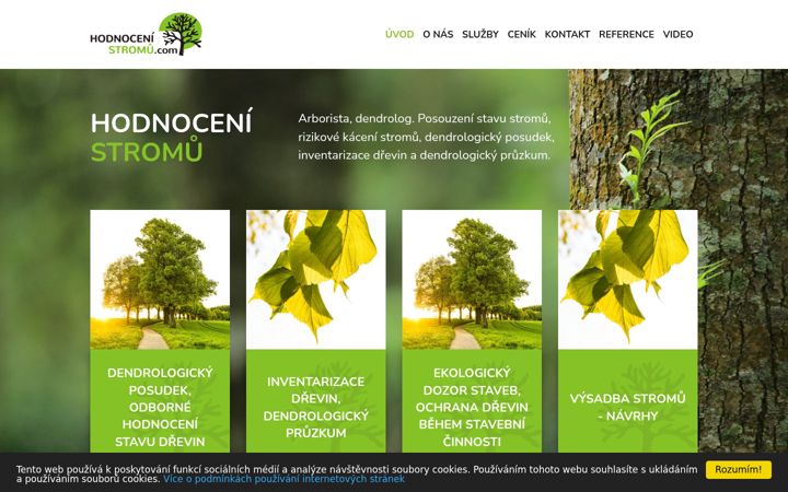 Screenshot of hodnocenistromu.com