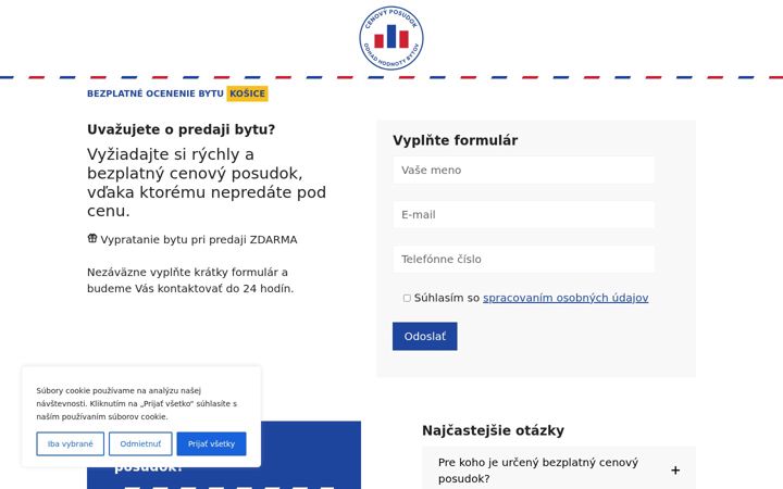 Screenshot of hodnotabytu.sk