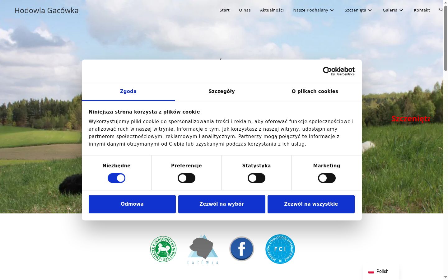 Snímka obrazovky banera súhlasu zobrazeného pred akoukoľvek interakciou