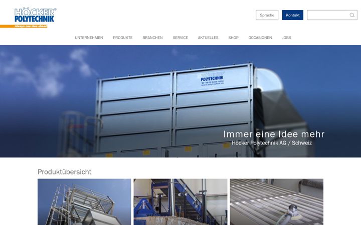Screenshot of hoecker-polytechnik.ch