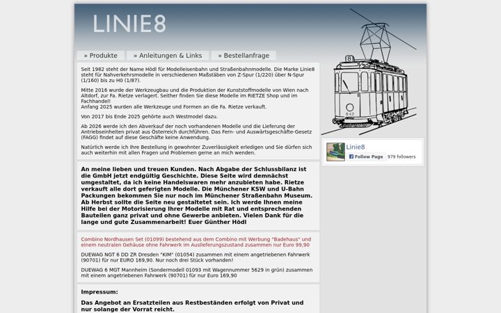 Screenshot of hoedl-linie8.de