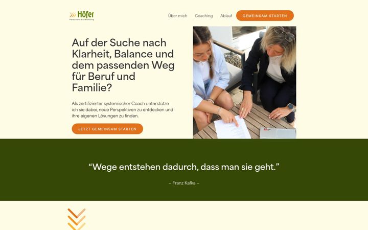 Screenshot of hoeferpersonelleentwicklung.de