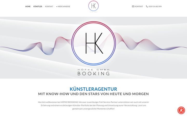Screenshot of hoefke-booking.de