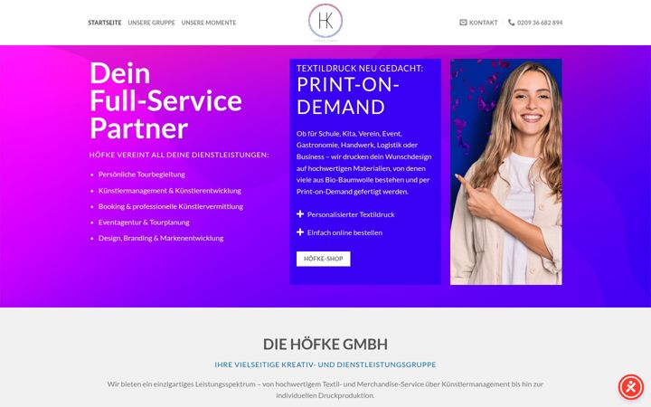 Screenshot of hoefke-gmbh.de
