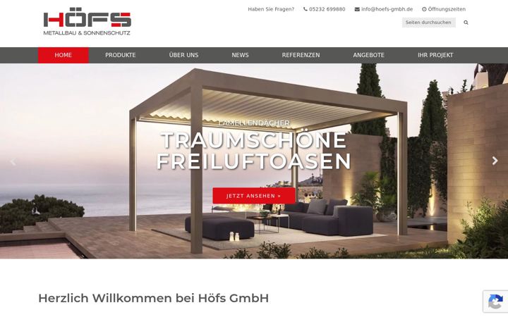 Skærmbillede af hoefs-gmbh.de