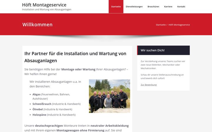 Screenshot of hoeft-montageservice.de