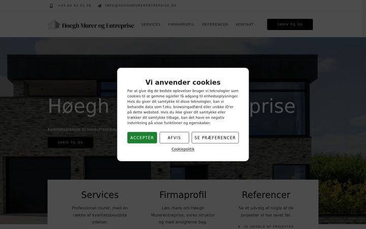 Screenshot of hoeghmurerentreprise.dk