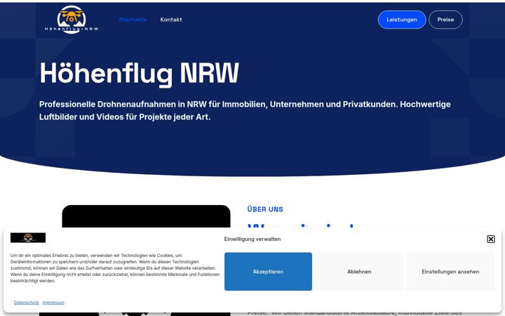 Screenshot of hoehenflug-nrw.de