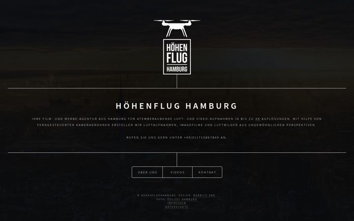 Screenshot of hoehenflughamburg.de