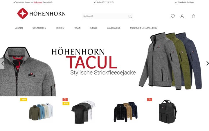 Screenshot of hoehenhorn.de