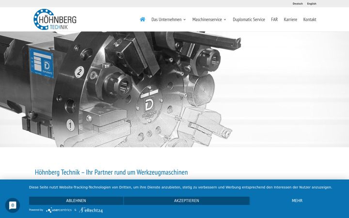 Screenshot of hoehnberg.com