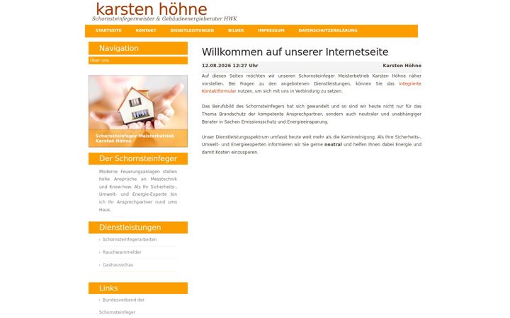 Screenshot of hoehne-schornsteinfeger.de