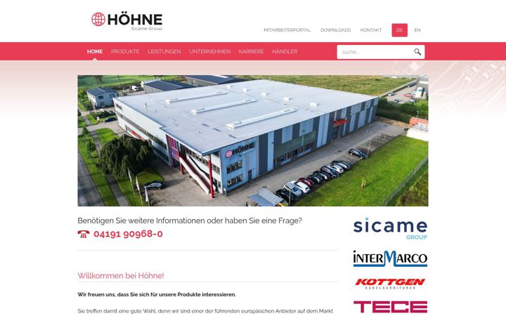 Capture d'écran de hoehne.de